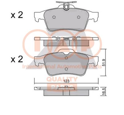 70411028P IAP QUALITY PARTS Комплект тормозных колодок, дисковый тормоз