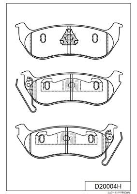 D20004H MK Kashiyama Комплект тормозных колодок, дисковый тормоз