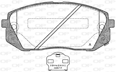 BPA130202 OPEN PARTS Комплект тормозных колодок, дисковый тормоз