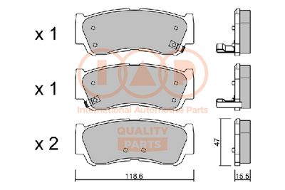 70407089P IAP QUALITY PARTS Комплект тормозных колодок, дисковый тормоз