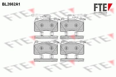 BL2662A1 FTE Комплект тормозных колодок, дисковый тормоз