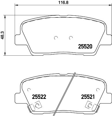 8DB355028901 HELLA Комплект тормозных колодок, дисковый тормоз