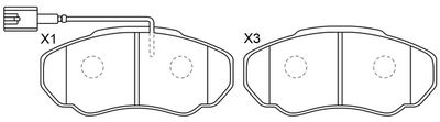 FP1198E FIT Комплект тормозных колодок, дисковый тормоз