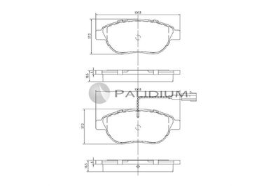 P11130 ASHUKI by Palidium Комплект тормозных колодок, дисковый тормоз