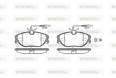 P205344 WOKING Комплект тормозных колодок, дисковый тормоз