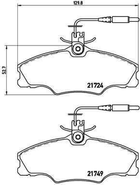 P61056 BREMBO Комплект тормозных колодок, дисковый тормоз