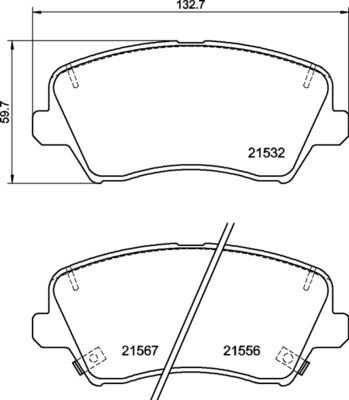 P30123 BREMBO Комплект тормозных колодок, дисковый тормоз