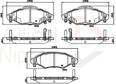 ADB31152 COMLINE Комплект тормозных колодок, дисковый тормоз