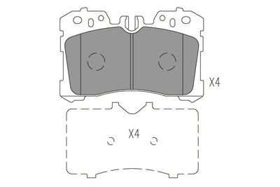 KBP9150 KAVO PARTS Комплект тормозных колодок, дисковый тормоз