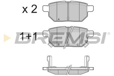 BP3322 BREMSI Комплект тормозных колодок, дисковый тормоз