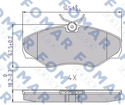 FO692681 FOMAR Friction Комплект тормозных колодок, дисковый тормоз