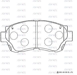 SN631 ADVICS Комплект тормозных колодок, дисковый тормоз