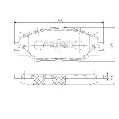 N3602128 NIPPARTS Комплект тормозных колодок, дисковый тормоз