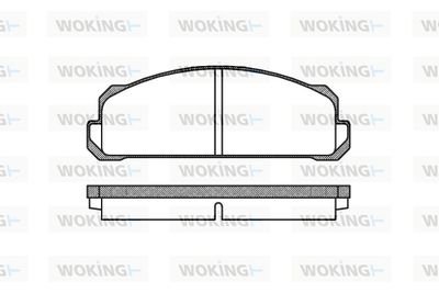 P122340 WOKING Комплект тормозных колодок, дисковый тормоз