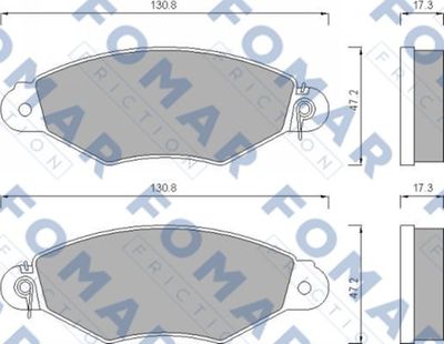 FO673281 FOMAR Friction Комплект тормозных колодок, дисковый тормоз