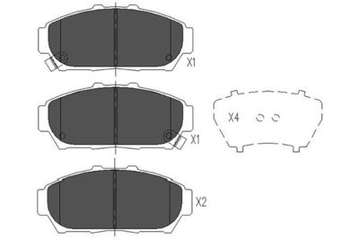 KBP2030 KAVO PARTS Комплект тормозных колодок, дисковый тормоз