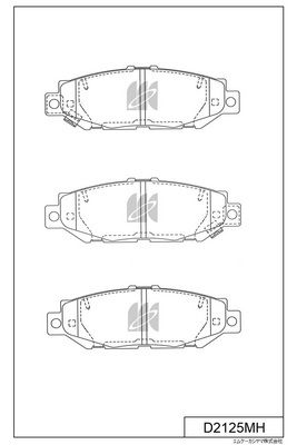 D2125MH MK Kashiyama Комплект тормозных колодок, дисковый тормоз