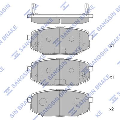 SP1185 Hi-Q Комплект тормозных колодок, дисковый тормоз