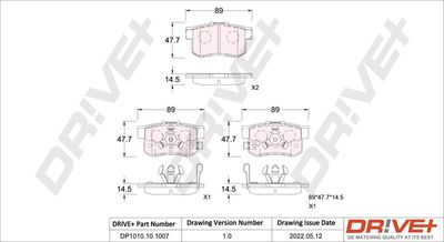 DP1010101007 Dr!ve+ Комплект тормозных колодок, дисковый тормоз