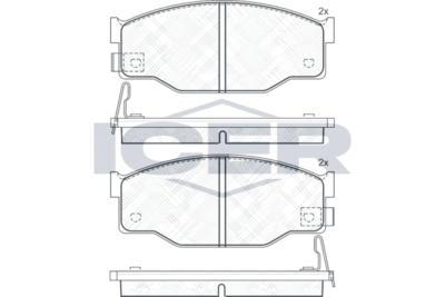 180606 ICER Комплект тормозных колодок, дисковый тормоз