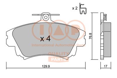 70412082P IAP QUALITY PARTS Комплект тормозных колодок, дисковый тормоз