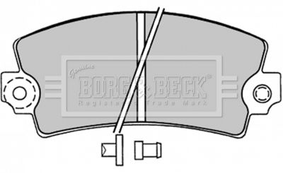 BBP1047 BORG & BECK Комплект тормозных колодок, дисковый тормоз