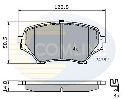 CBP31631 COMLINE Комплект тормозных колодок, дисковый тормоз