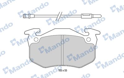 MBF015065 MANDO Комплект тормозных колодок, дисковый тормоз