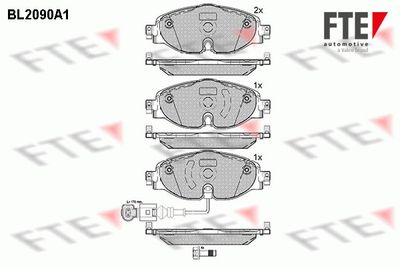 9010674 FTE Комплект тормозных колодок, дисковый тормоз