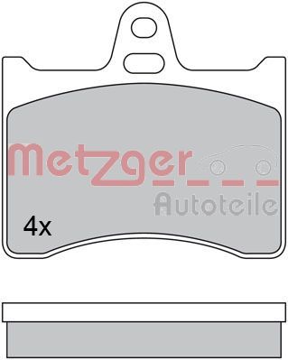 1170567 METZGER Комплект тормозных колодок, дисковый тормоз