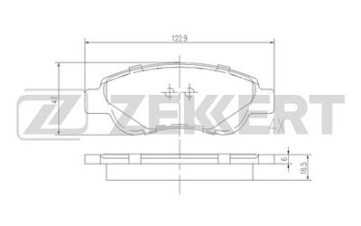 BS1939 ZEKKERT Комплект тормозных колодок, дисковый тормоз