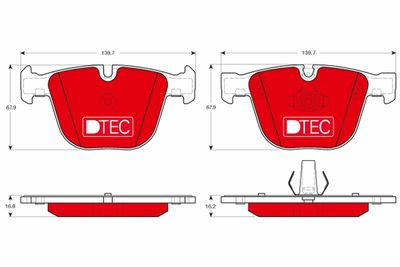 GDB1892DTE TRW Комплект тормозных колодок, дисковый тормоз