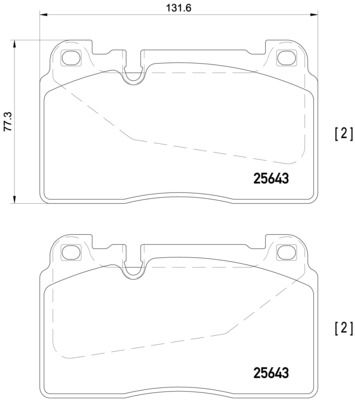 P85123 BREMBO Комплект тормозных колодок, дисковый тормоз