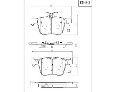 FBP4248 FI.BA Комплект тормозных колодок, дисковый тормоз