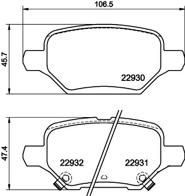 8DB355040181 HELLA Комплект тормозных колодок, дисковый тормоз