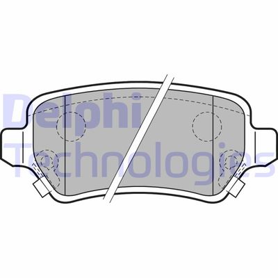 LP2188 DELPHI Комплект тормозных колодок, дисковый тормоз