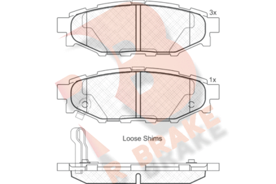 RB1759 R BRAKE Комплект тормозных колодок, дисковый тормоз