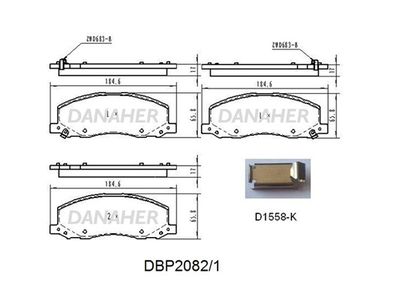 DBP20821 DANAHER Комплект тормозных колодок, дисковый тормоз