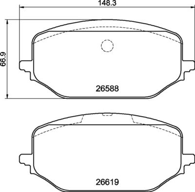 P61142 BREMBO Комплект тормозных колодок, дисковый тормоз