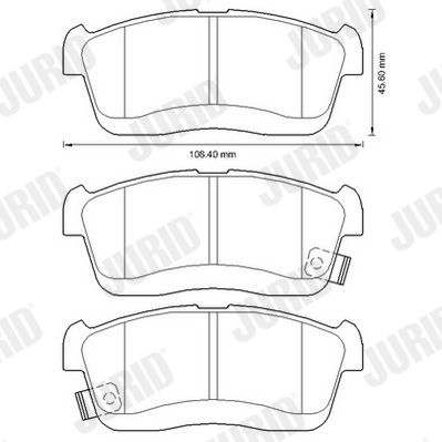 572617J JURID Комплект тормозных колодок, дисковый тормоз