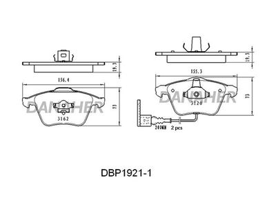 DBP19211 DANAHER Комплект тормозных колодок, дисковый тормоз