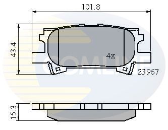 CBP01279 COMLINE Комплект тормозных колодок, дисковый тормоз