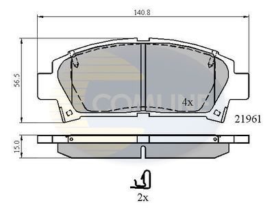 CBP3713 COMLINE Комплект тормозных колодок, дисковый тормоз