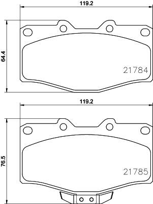 8DB355036821 HELLA PAGID Комплект тормозных колодок, дисковый тормоз