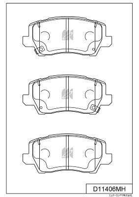 D11406MH MK Kashiyama Комплект тормозных колодок, дисковый тормоз