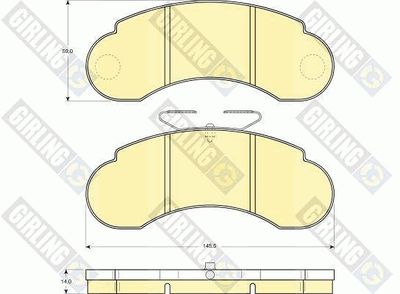 6111143 GIRLING Комплект тормозных колодок, дисковый тормоз