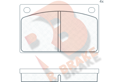 RB0088 R BRAKE Комплект тормозных колодок, дисковый тормоз