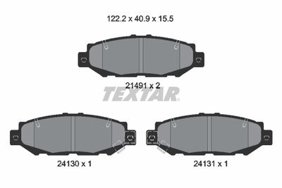 2149101 TEXTAR Комплект тормозных колодок, дисковый тормоз