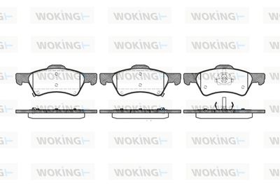 P910302 WOKING Комплект тормозных колодок, дисковый тормоз
