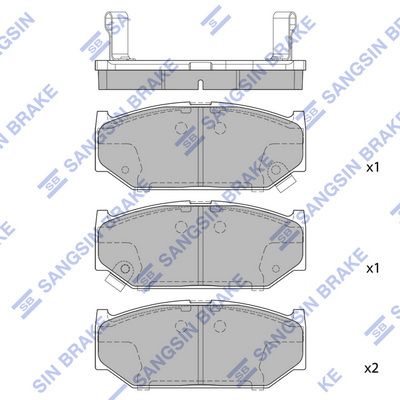 SP2086 Hi-Q Комплект тормозных колодок, дисковый тормоз